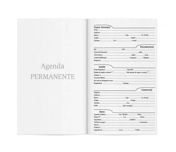 Miolo de agenda permanente