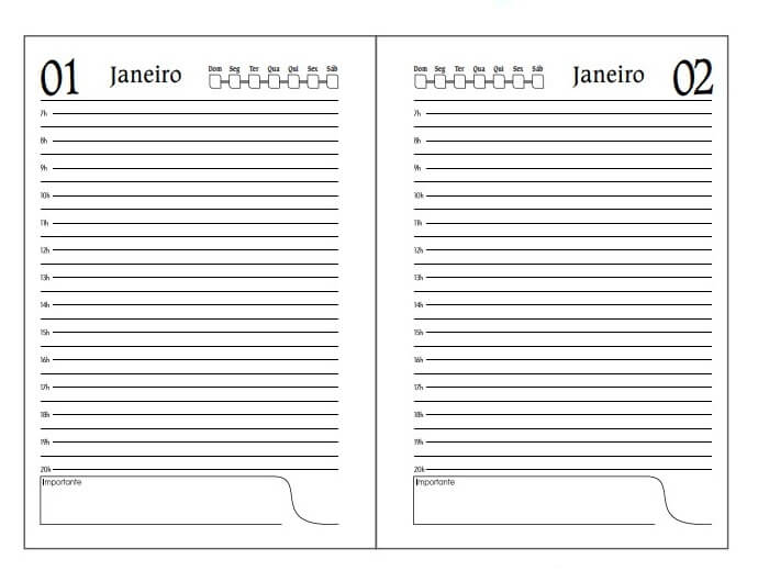 Miolo de agenda permanente - Imagem 3