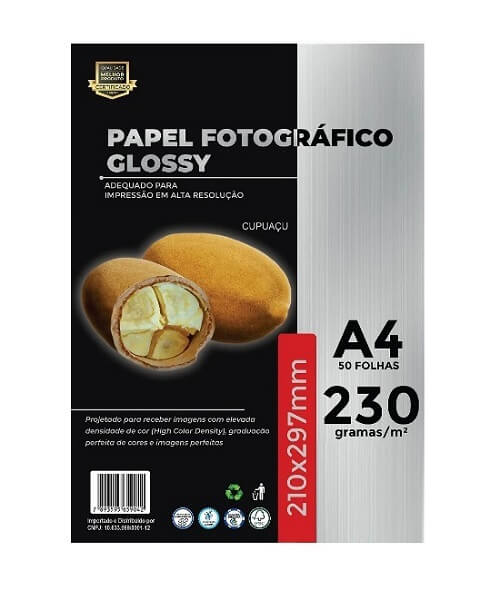 Papel Glossy A-4 230 gramas