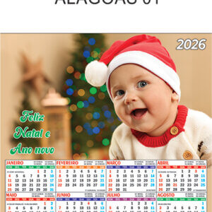 Calendário 2026 de parede Alagoas