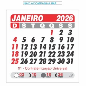 Blocão 2026 para Imã de geladeira