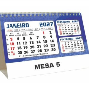 Alternative view of Folhinha de Mesa Wire-o 2027