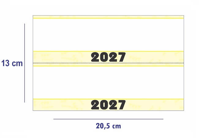 Folhinha Mesa Papelão Grande 2027 - Imagem 3