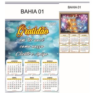 Calendário 2027 para parede Bahia