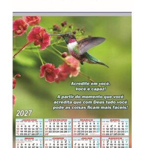 Calendário de papel modelo Recife