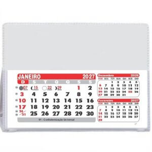 Alternative view of Calendário 2027 para mesa em PVC Pequeno