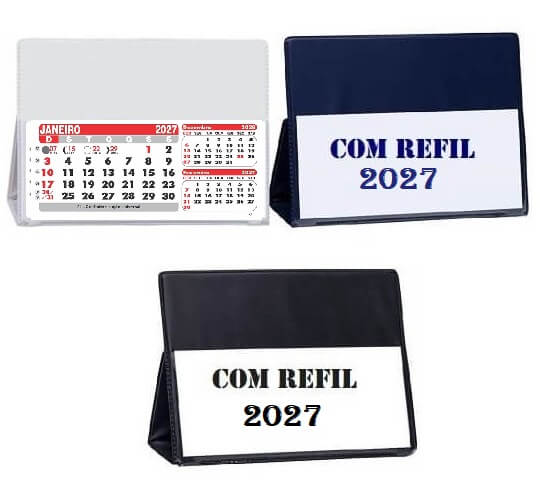 Calendário 2027 de Mesa PVC Grande