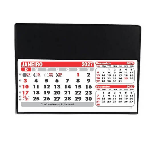 Calendário 2027 de Mesa PVC Grande - Imagem 5