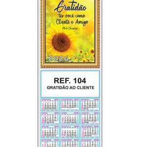 Calendário laminado 2026 de parede Série 100 - Aliança