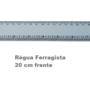Régua Ferragista Rígida 20 cm em PVC