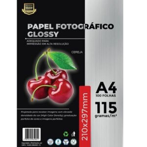 Papel Glossy A-4  115 G