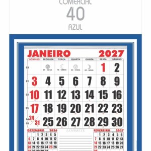 Folhinha Comercial Grande 40 2027