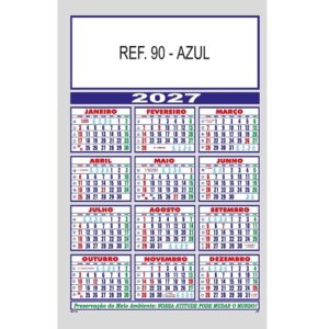 Alternative view of Calendário metalizado 2027 Série 90 Aliança
