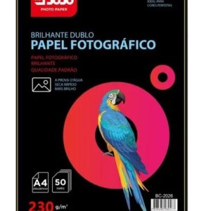 Papel Glossy Dupla Face 230 gramas A-4