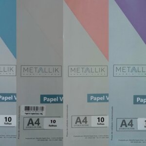 Papel Vegetal Perolado 180 g A4  Metallik